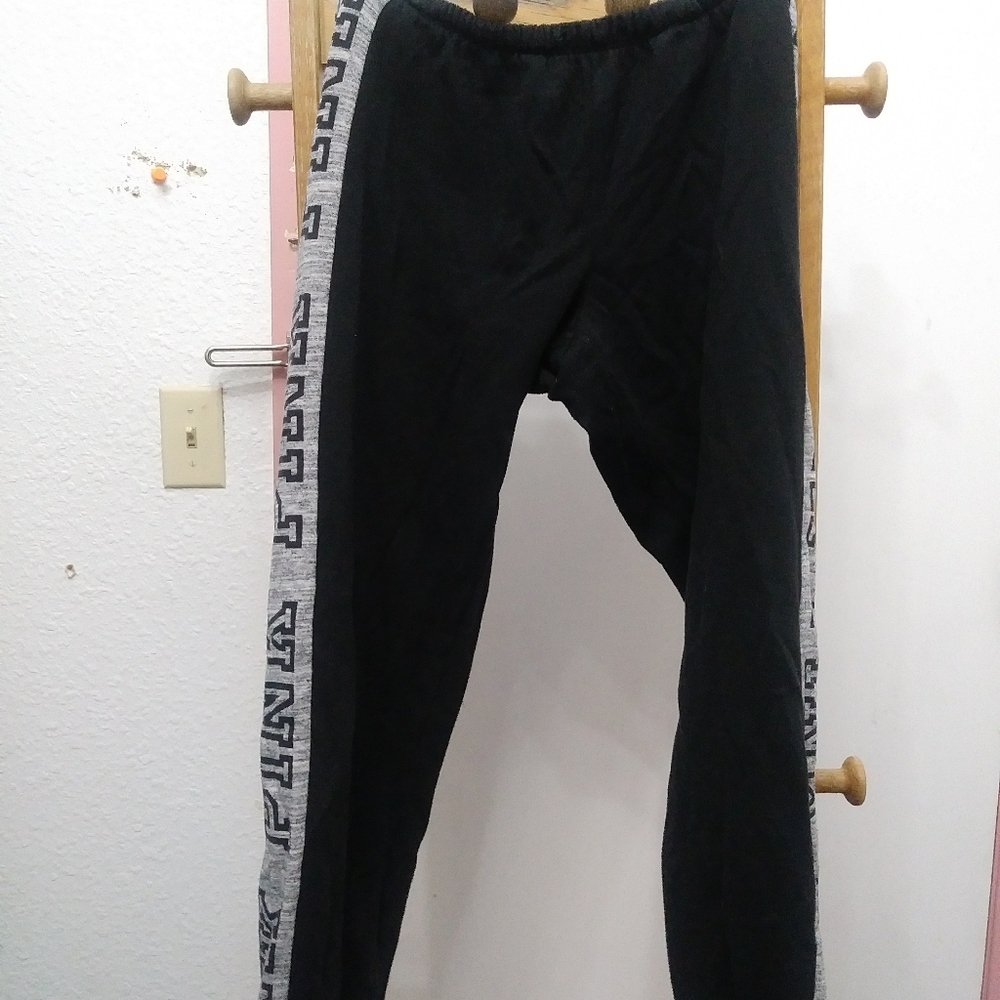 VS Pink Black/Grey sweatpants Size S (USED)